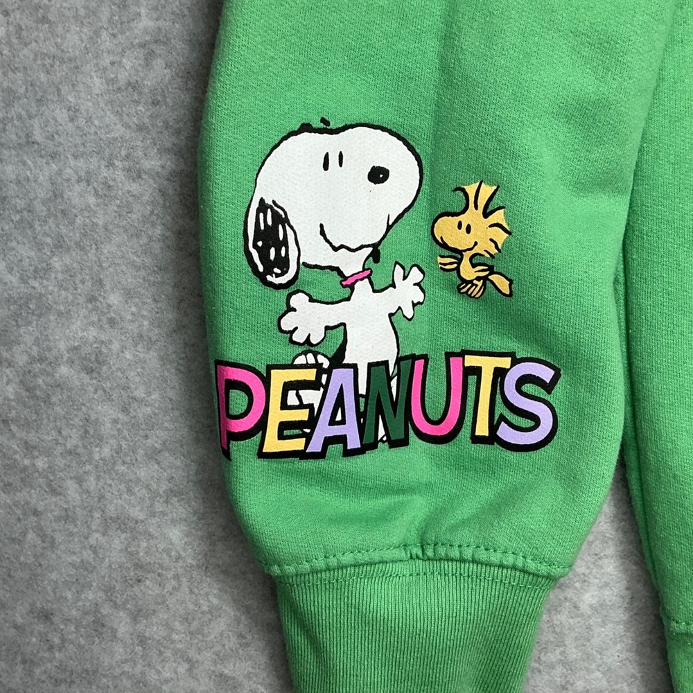 Freeze Peanuts Snoopy Let Love Grow Green Hoodie Sweatshirt Small 4-6 - Picture 3 of 6